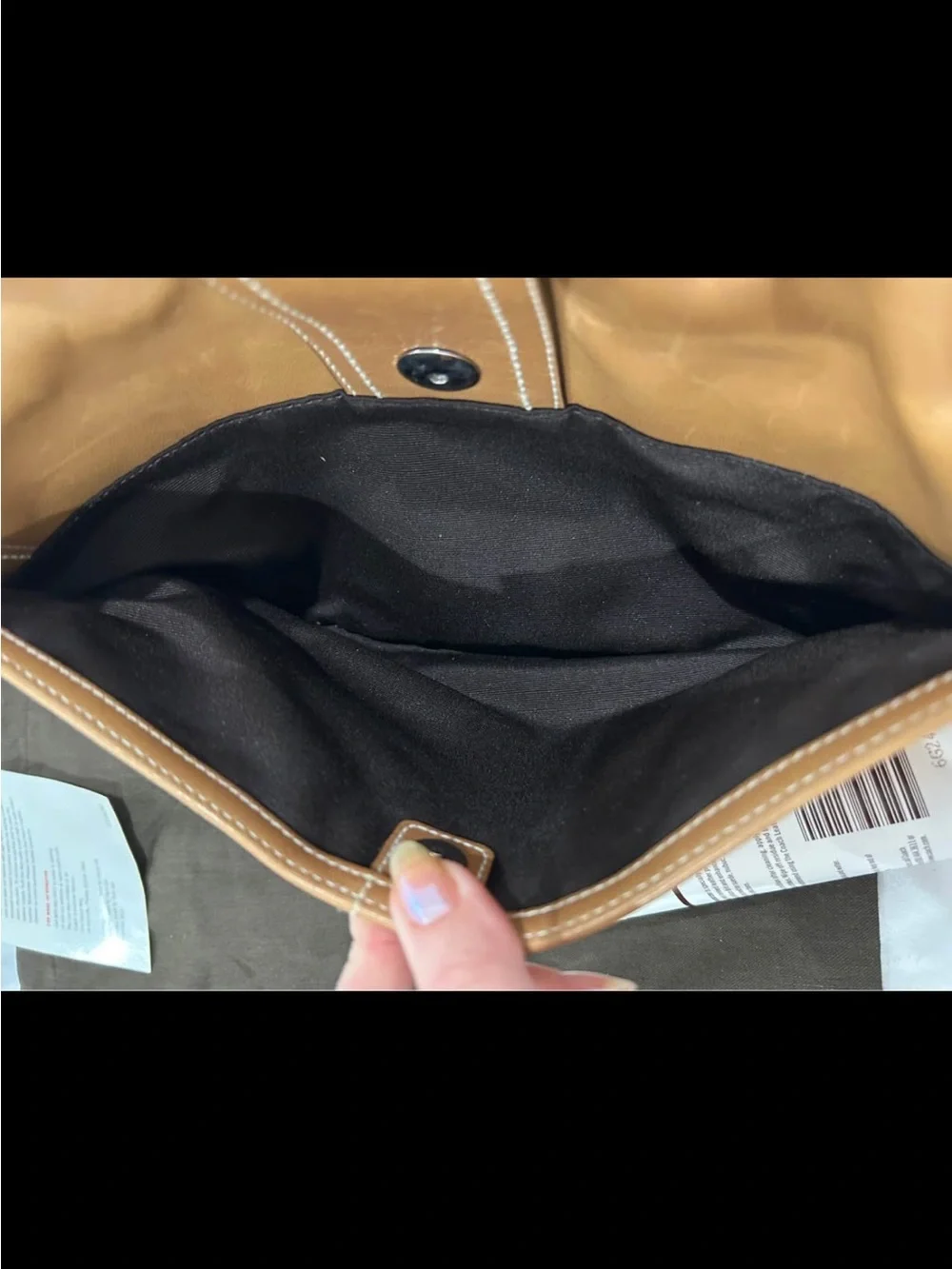Coach SoHo Tan Leather Hobo with Silver Buckle Accents Y2K